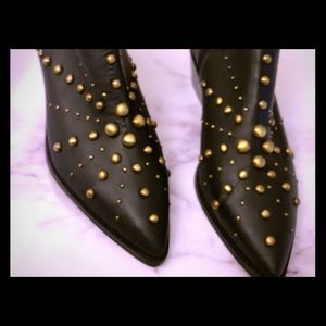 Black Studded Booties